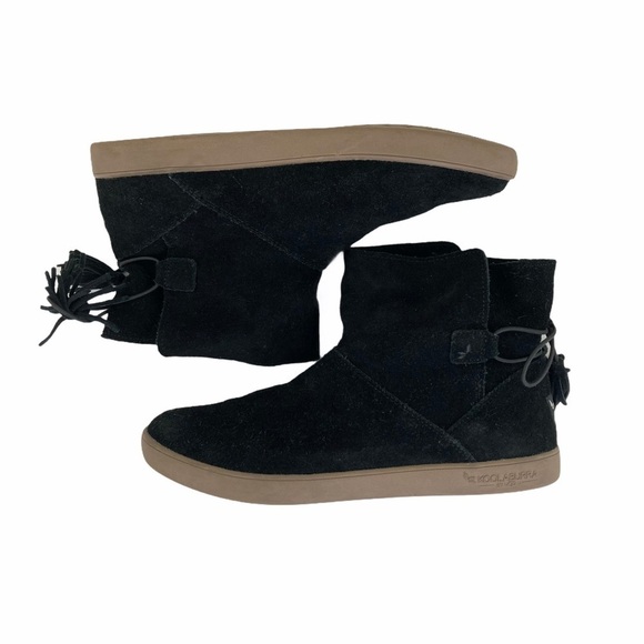 UGG Koolaburra Black Suede Skyllar Moccasin Boots - Picture 4 of 10